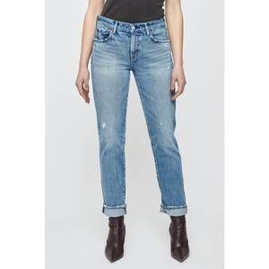 NEW MOUSSY farmingdale slim straight jeans in light blue